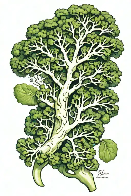 tenderstem broccoli tattoo design idea