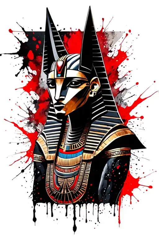 Anubis, time, and Osiris  tattoo design idea