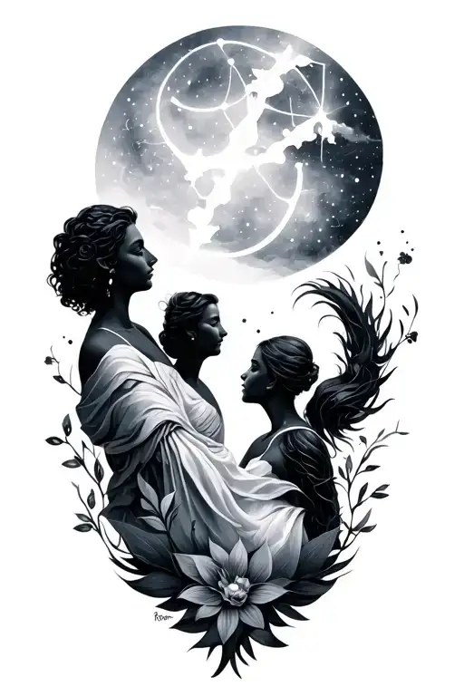 Family Constellation tattoo design idea