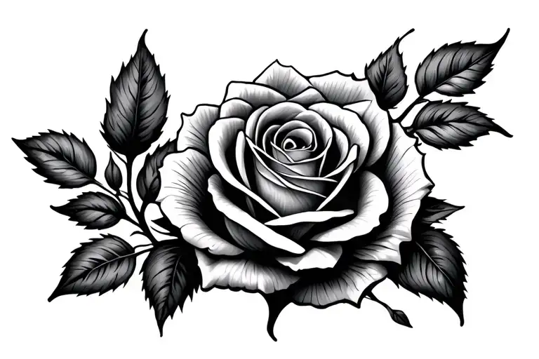 masculine floral rose tattoo that wraps around wrist tattoo design idea