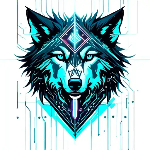 Good wolf bad wolf tattoo design idea