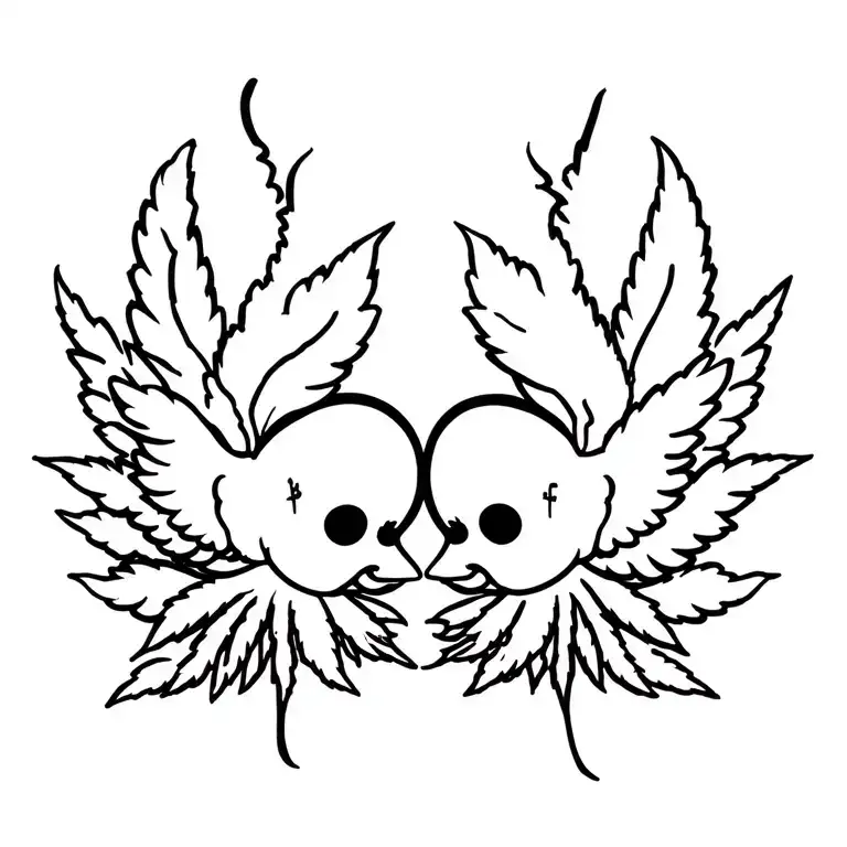 kynslee doves weed clowns money tattoo design idea