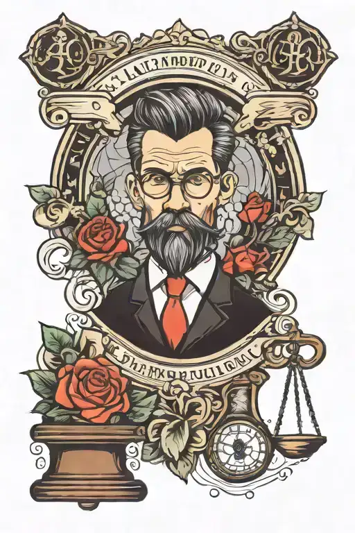 lawyer symbolized tattoo design idea