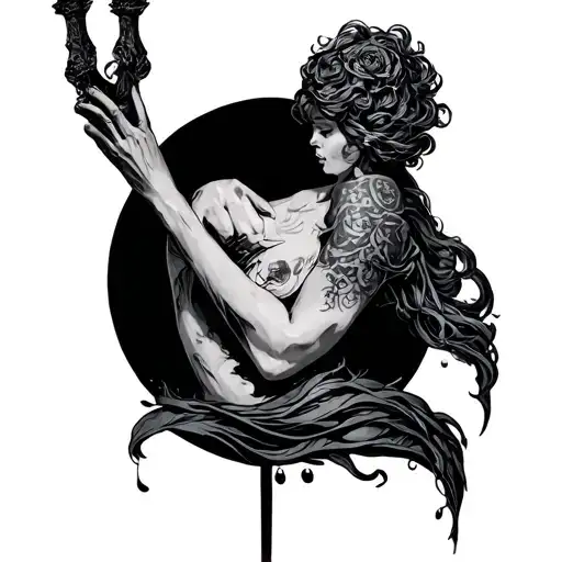 victory over depression tattoo design idea