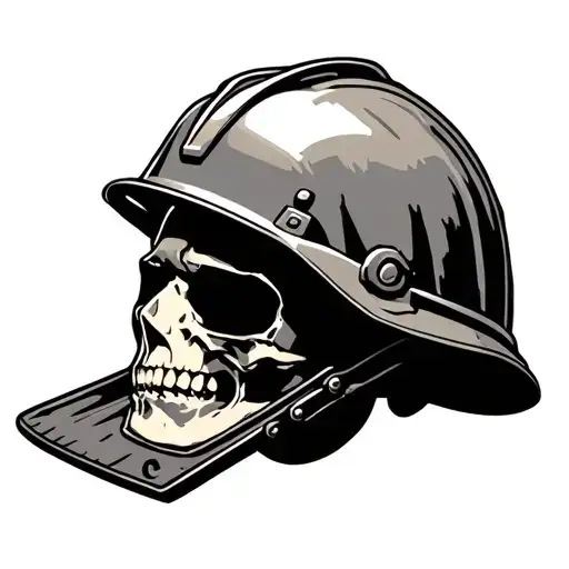 army, navy hardhat tattoo design idea