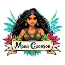 Moana characters with banner underneath tattoo design idea