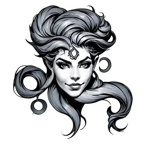 Genie tattoo design idea