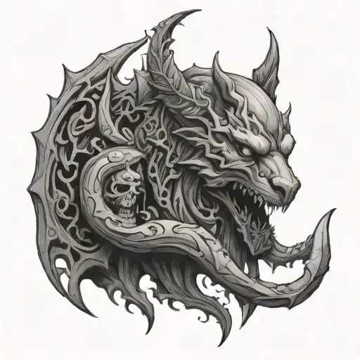 Legends Never Die tattoo design idea