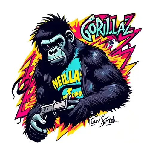 gorillaz tattoo design idea
