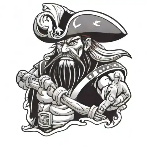Whitebeard pirates tattoo design idea