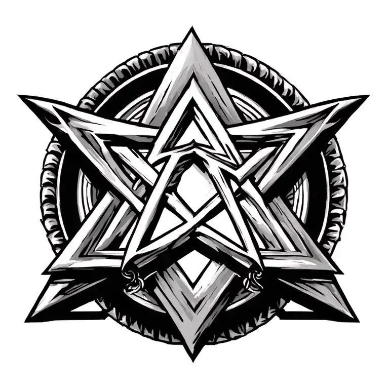 gangster disciples pitchfork star of david tattoo design idea