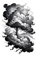 dark clouds surrounding tattoo design idea