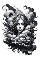 dark clouds surrounding tattoo design idea