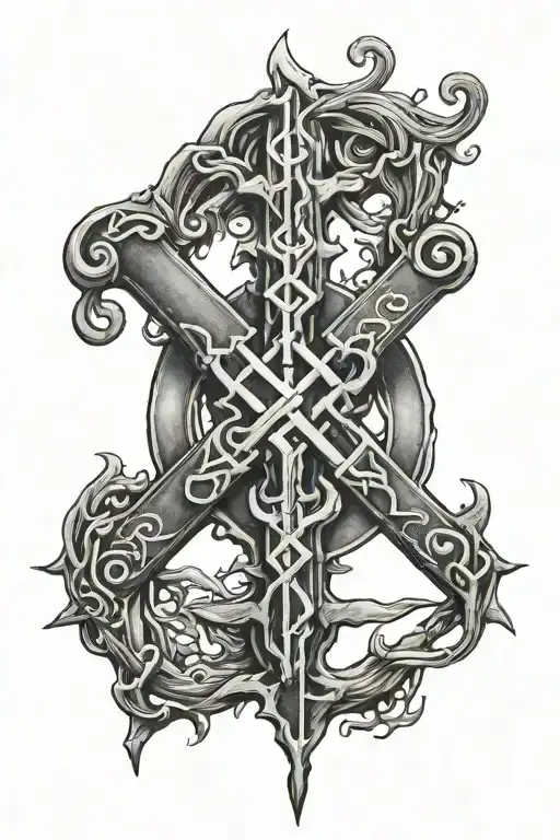 Bind rune tattoos on body tattoo design idea