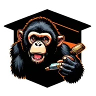 monkey holding tattoo design idea