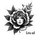 Name Liva Sol tattoo design idea
