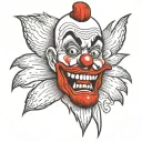art the clown  tattoo design idea