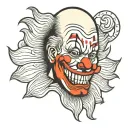 art the clown  tattoo design idea