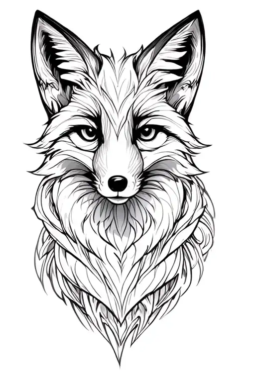 fox tattoo design idea
