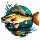 fly fishing tattoo design idea