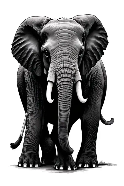 in memory of my mom elephant tattoo design idea