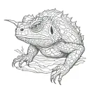 Horny Toad tattoo design idea