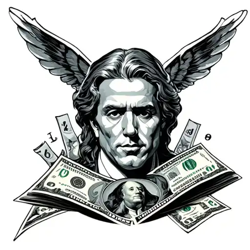 desire of money, best attitude  tattoo design idea