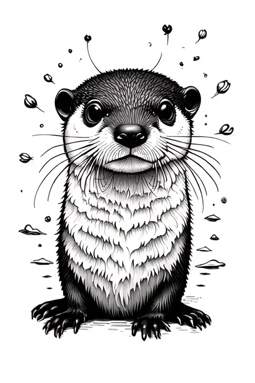 Otter tattoo design idea