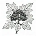 rowan tree tattoo design idea