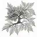 rowan tree tattoo design idea