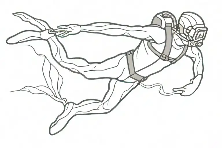 diver tattoo design idea