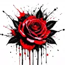 dead roses tattoo design idea
