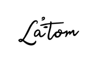 the word Làtom in cursive fine line font tattoo tattoo design idea