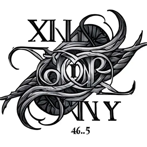 psalms 46:5 Roman numerals tattoo design idea