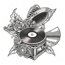 Record tattoo design idea