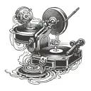 Record tattoo design idea