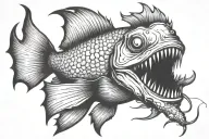 angler fish tattoo design idea