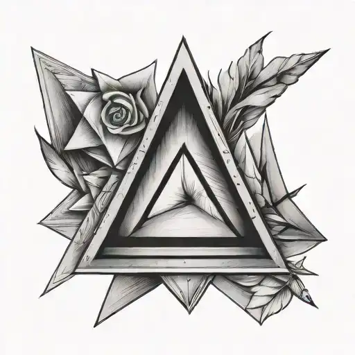 3 triangle tattoo design idea