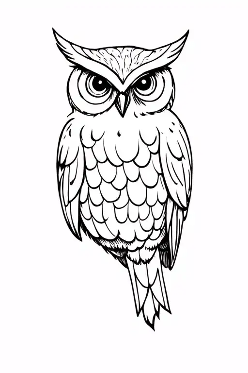 Tattoideen of memory of my grandma with owl tattoo design idea