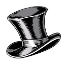 magician top hat tattoo design idea