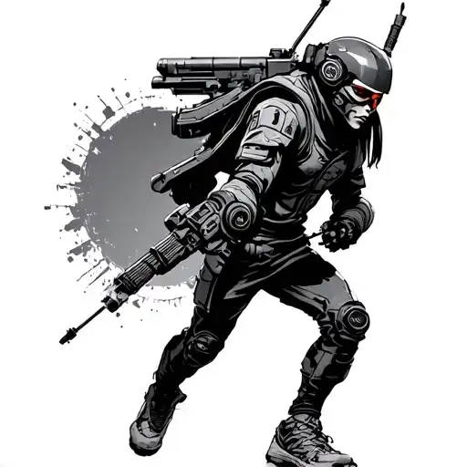 Cyberpunk Edgerunner tattoo design idea