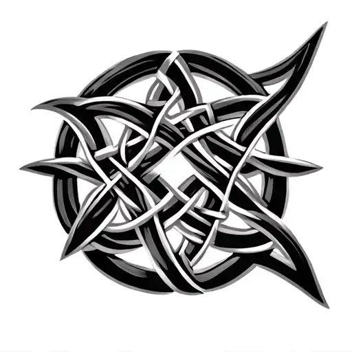 celtic knot pattern inspired tattoo design idea