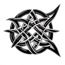 celtic knot pattern inspired tattoo design idea