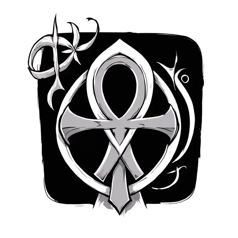 CROIX ANKH tattoo design idea