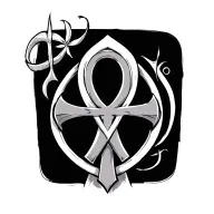 CROIX ANKH tattoo design idea