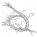 long skinny braid tattoo design idea