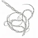 long skinny braid tattoo design idea