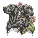 2 Black Labs tattoo design idea