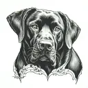 2 Black Labs tattoo design idea