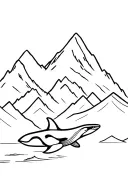 Orca and utah mountains tattoo design idea